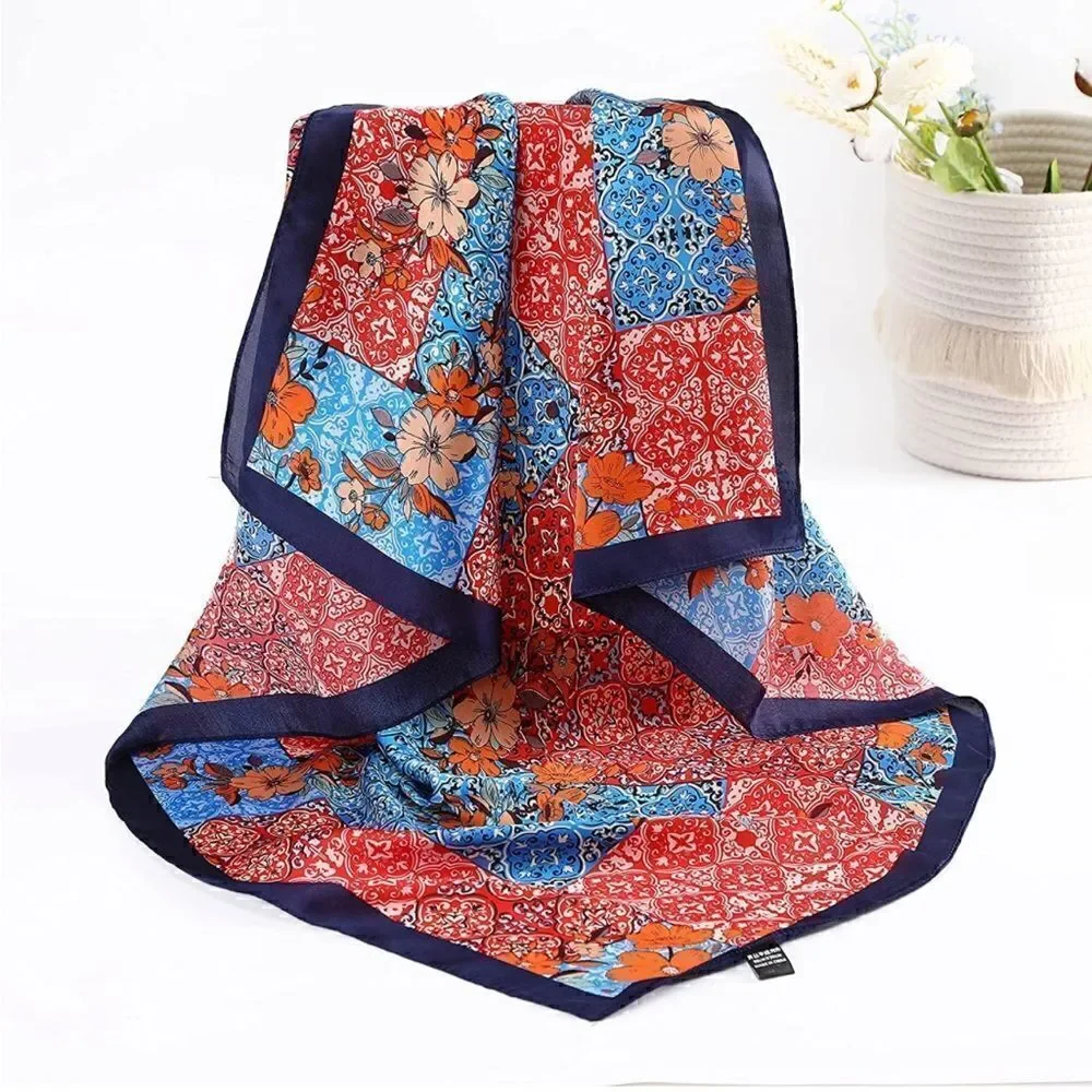 2 piece silky scarf set